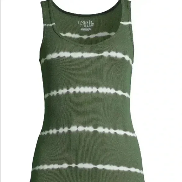 🆕Green Amber Tie Dye Ribbed Tank🆕 - Picture 3 of 8